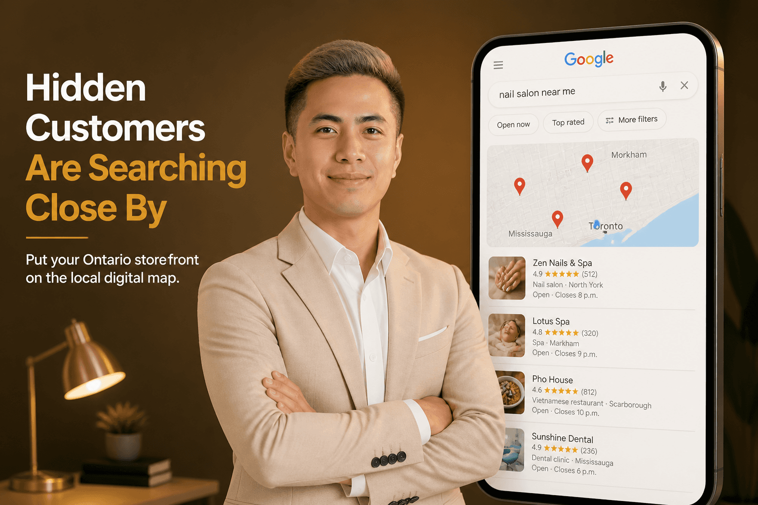 80% khách hàng ở Ontario tìm tiệm qua Google Maps — tiệm bạn đang ở đâu?